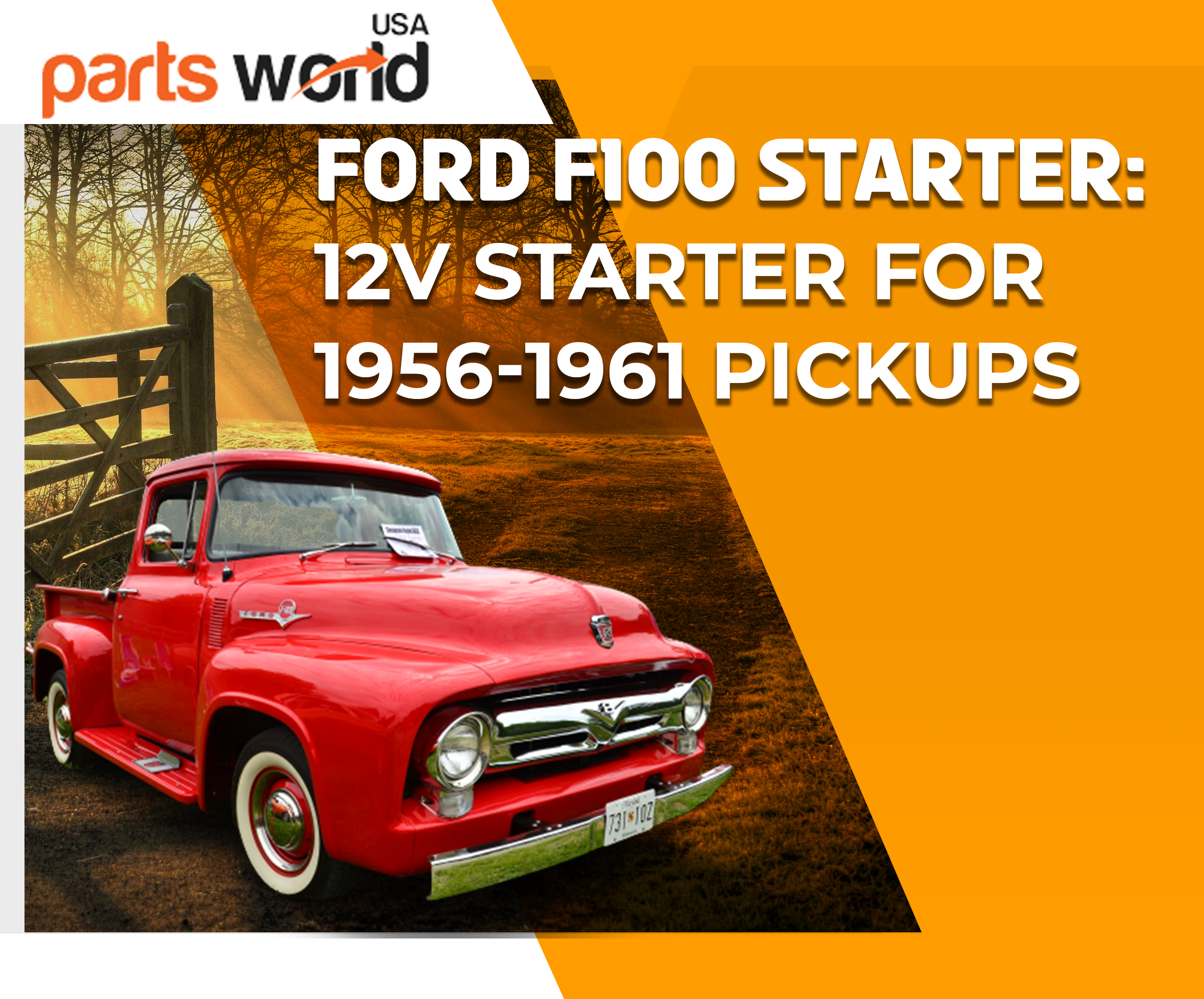 Ford F100 Starter: 12V Starter for 1956-1961 Pickups